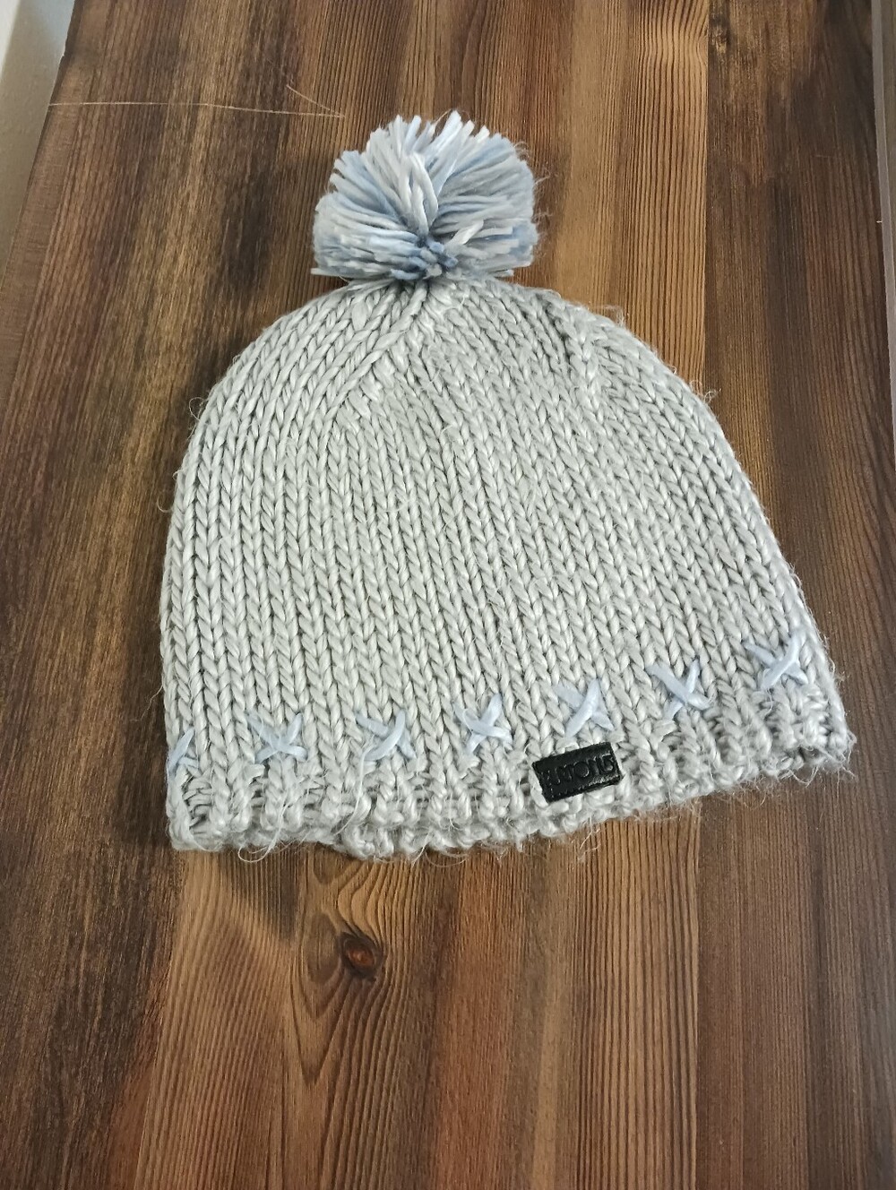Burton Light Gray Knit Pom Beanie